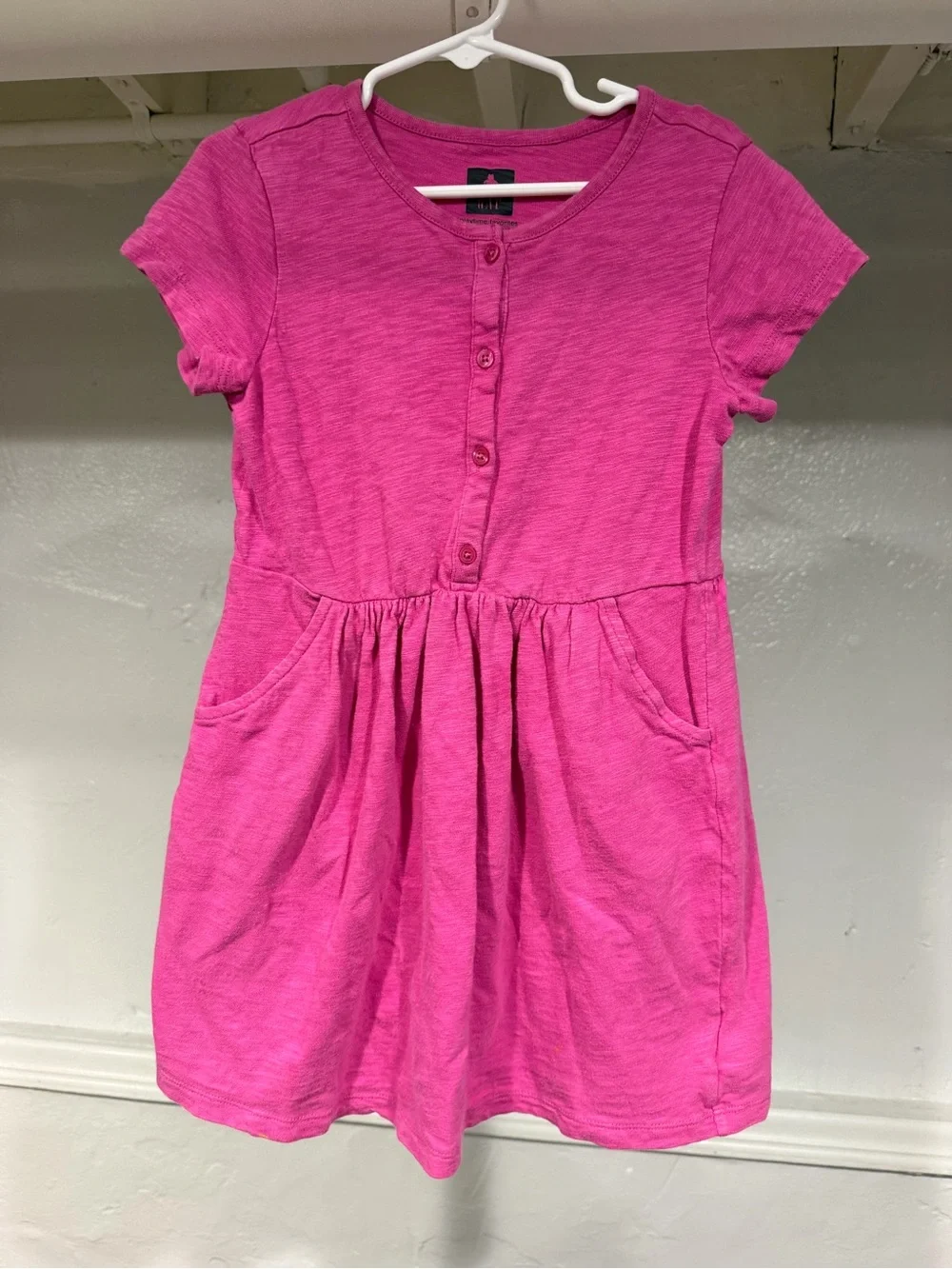 GAP Bright Pink Button-Front Casual Dress